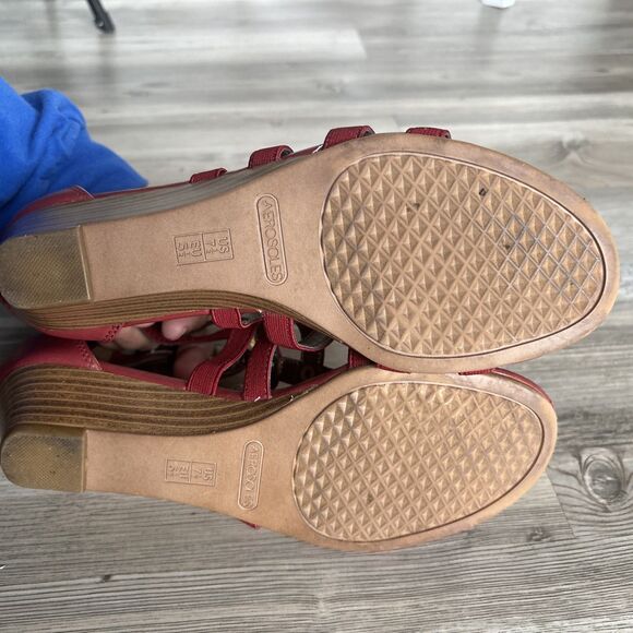Aerosoles Heelrest Red Combo Gladiator Sandals Size 7.5 - Picture 6 of 11